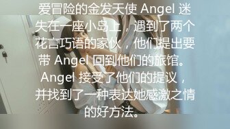 爱冒险的金发天使 Angel 迷失在一座小岛上，遇到了两个花言巧语的家伙，他们提出要带 Angel 回到他们的旅馆。Angel 接受了他们的提议，并找到了一种表达她感激之情的好方法。