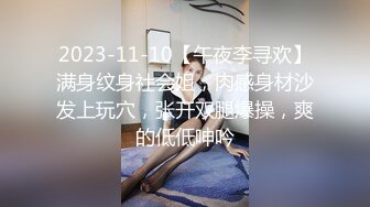 2023-11-10【午夜李寻欢】满身纹身社会姐，肉感身材沙发上玩穴，张开双腿爆操，爽的低低呻吟